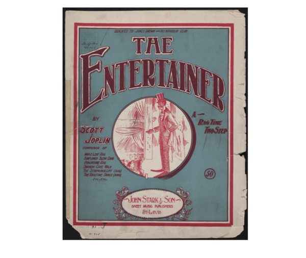 Scott Joplin The Entertainer original sheet music cover - St. Louis ragtime history